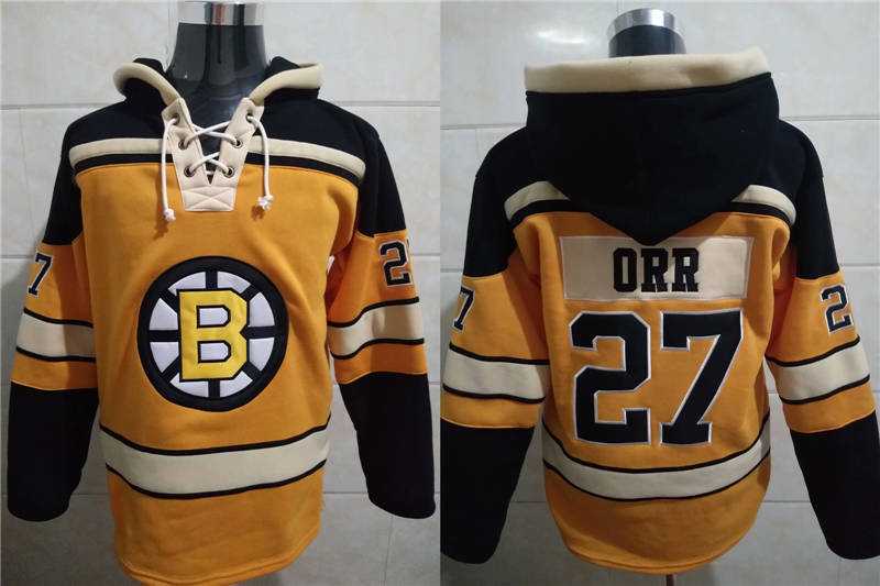 Boston Bruins 27 ORR Yellow All Stitched Pullover Hoodie,We sell and wholesale Boston Bruins 27 ORR Yellow All Stitched Pullover Hoodie on line form chian!